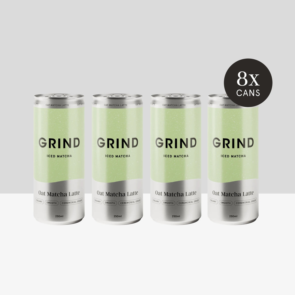 Grind Iced Oat Matcha Latte | 8 Ready-to-Drink- Cans | Iced Coffee Bundle